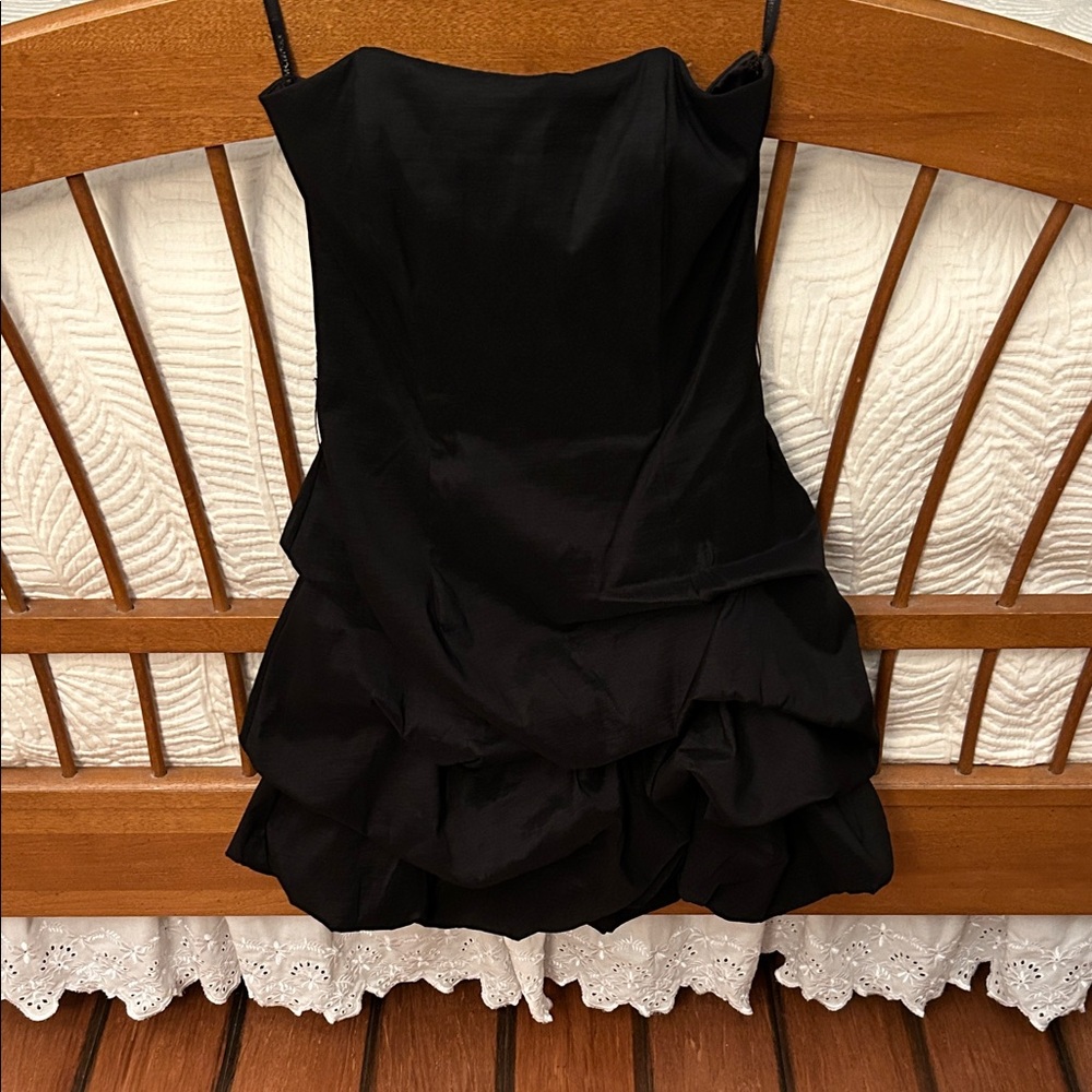 Jessica McClintock Black Strapless Dress Size 4